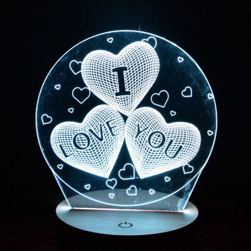 홈마인 LED 3D 무드등 사랑우정생일 시리즈 Dtype, D02 LOVE2