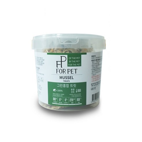 포펫 강아지 동결 건조 간식 160g, 그린홍합 트릿, 1개