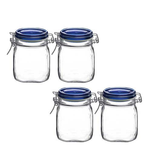 보르미올리 피도 자 유리저장병 블루, 750ml, 4개