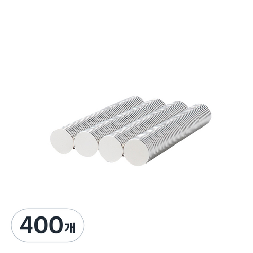 페인트인포 초강력 네오디움 원형자석 지름 8mm x 두께 1mm, 실버, 400개