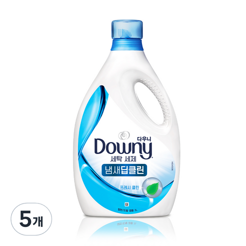 다우니 프리미엄 세탁세제 액체형 냄새딥클린 프레시클린 본품, 3L, 5개