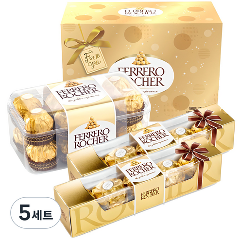 페레로로쉐 초콜릿 5개입 × 2p + 16개입 세트, 320g, 5세트