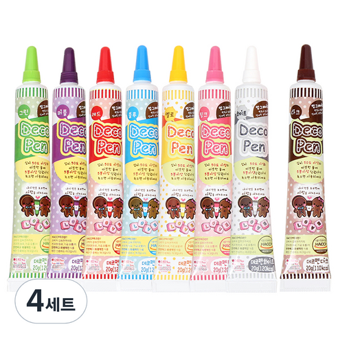 펀플러스 초콜릿 데코펜 8종 세트, 4세트