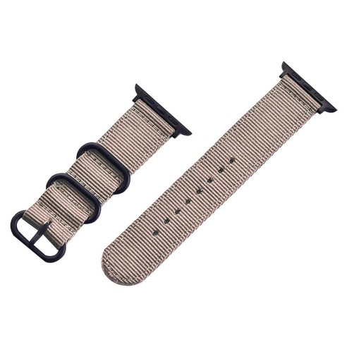 비쉐르 애플워치3/4/5/6/SE 패브릭 스포츠 밴드 (42/44mm 호환 가능), 베이지, 1개