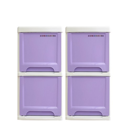 보노하우스 틈새 슬림 서랍장 2단, 바이올렛, 2개