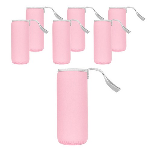 블럭마트 네오플랜 보온보냉 물병주머니 420ml, 라이트핑크, 7개