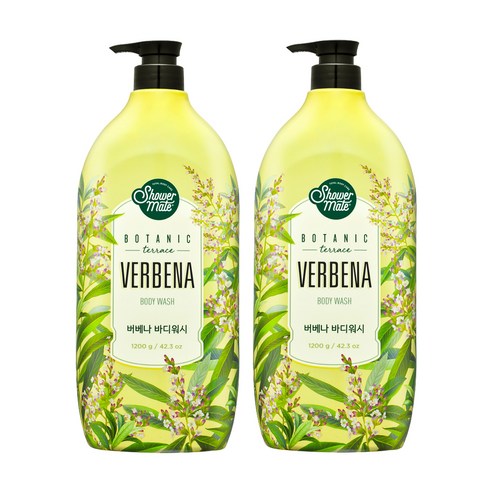 샤워메이트 보타닉테라스 워시 버베나, 1.2kg, 2개