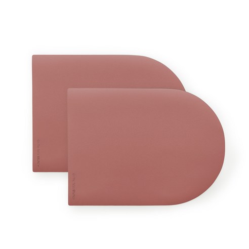 퍼니메이드 가죽 테이블매트 브런치 2p, 로즈핑크, 35 x 26 cm, 2개