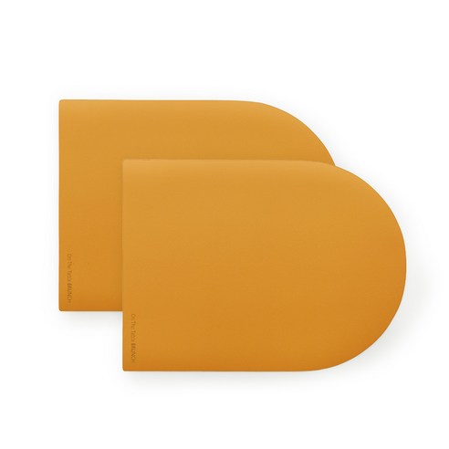 퍼니메이드 가죽 테이블매트 브런치 2p, 머스터드, 35 x 26 cm, 2개