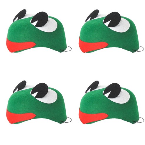 파티쇼 파티 부직포 동물모자 개구리, 혼합색상, 4개