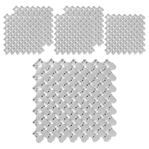 콩 미끄럼 방지 욕실 매트 조립식 20 x 20 cm, 그레이, 6개