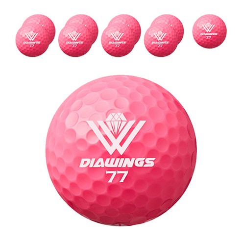 다이아윙스 고반발 비거리 전용 장타 골프공 2피스 42.8mm M2, 핑크, 1개입, 10개
