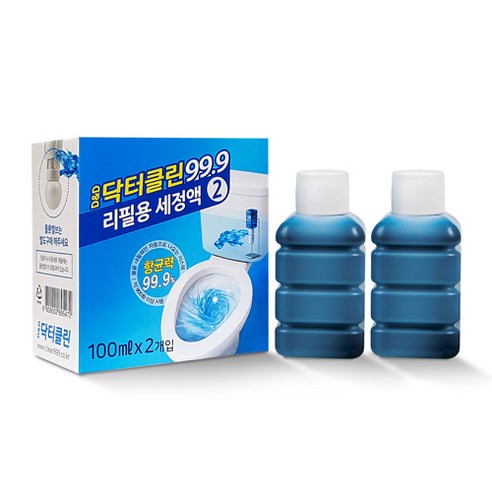 디앤디 닥터클린 99.9 리필용 변기세정액, 100ml, 2개