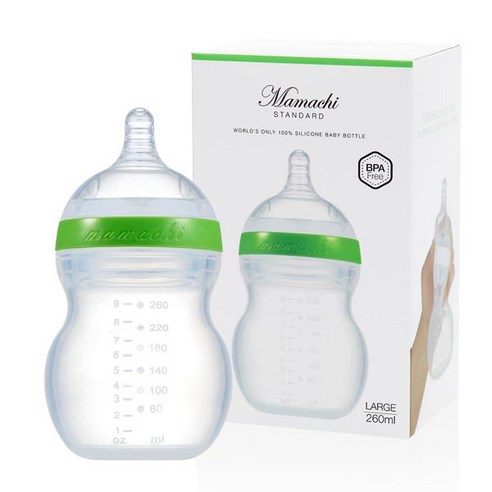 마마치 스탠다드 젖병 Large 260ml, 2단계, 그린