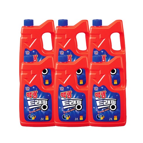 백광 트래펑 배수구세정제, 2L, 6개