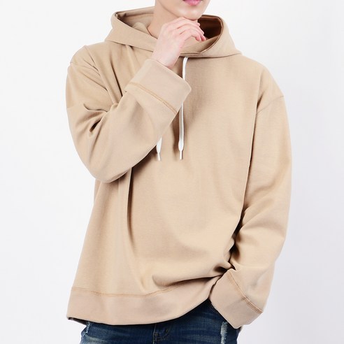 타운클로 오버핏 스티치 후드티
