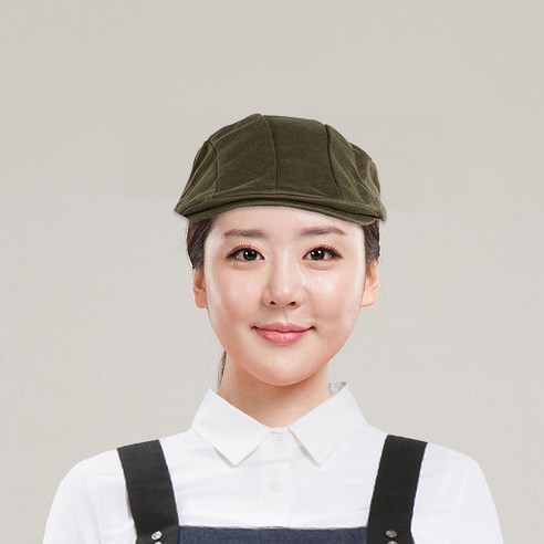 팀쿡 주방용 가죽조절끈 헌팅캡 TSC-561, 카키, 1개