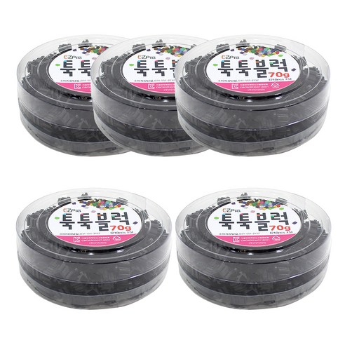 이지피아 툭툭 블럭 리필 70g 5p, 검정