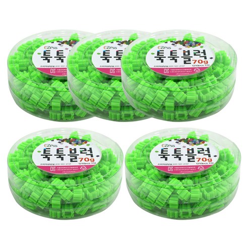 이지피아 툭툭 블럭 리필 70g 5p, 연두