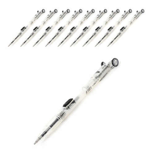 라이노바 제트라이드 직선 볼펜 0.5mm, 블랙, 10개