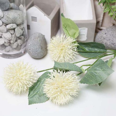도시정원 조화 파스텔 알륨가지 대 3p, 크림