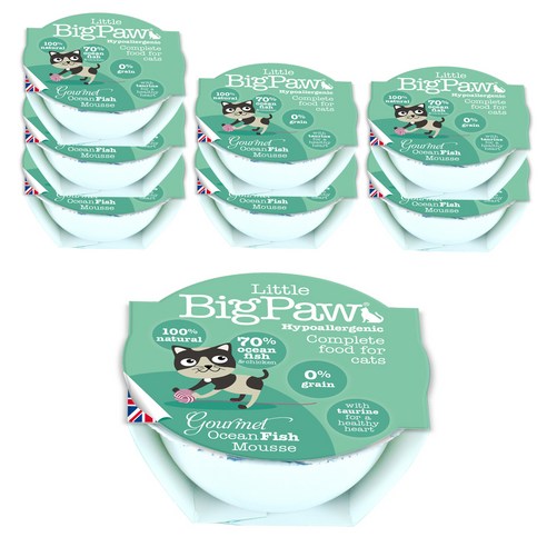 리틀빅파우 고양이 무스 주식 캔 8p, 오션피쉬, 85g, 8개