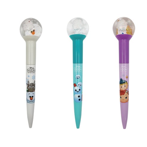 디즈니 썸썸 겨울왕국 반짝반짝 빛나는 워터볼 라이트펜 3종 세트, 올라프, 안나, 눈, 1세트
