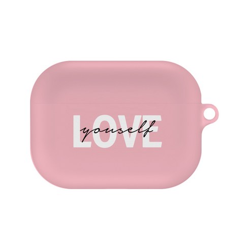 구스페리 레터링 디자인 에어팟 프로 케이스, LOVE YOUR SELF