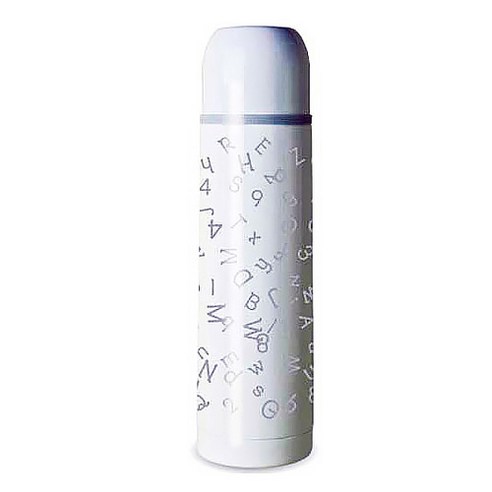 벅703 스텐레스 보온보냉병 500ml, 화이트 알파벳
