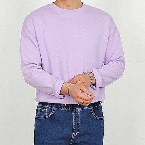 머시따 남성용 베이직 티, 퍼플