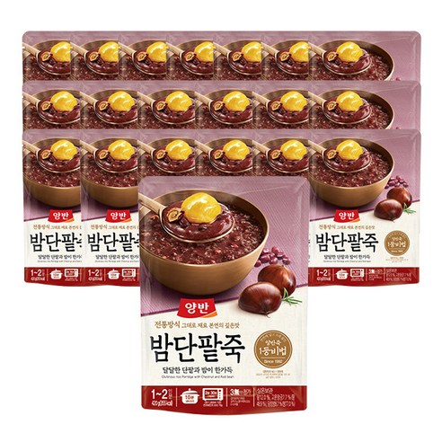 양반 밤단팥죽 파우치, 420g, 20개