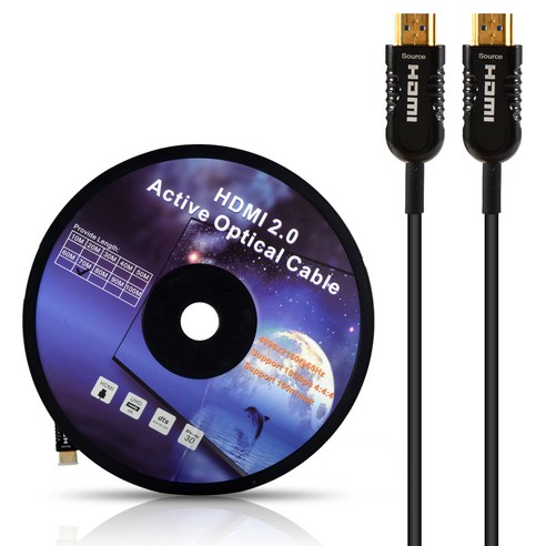 넥스트유 HDMI 2.0v ACO 하이브리드 광케이블 NEXT-2080HAOC 80m, 1개