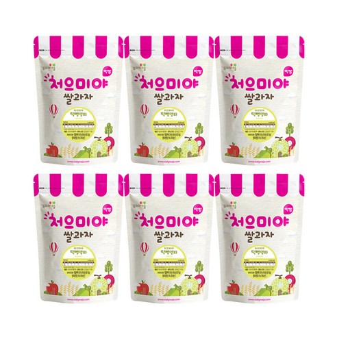 쌀과자마을 처으미야 떡뻥 과자, 양파, 6개, 40g