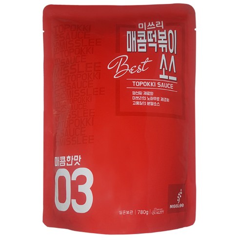 미쓰리 떡볶이소스 03 매콤한맛, 780g, 1개