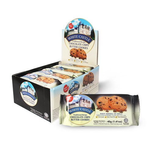 토르토푸드 화이트캐슬 초콜릿칩 버터쿠키, 40g, 12개
