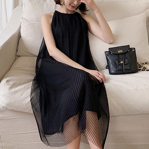 마켓에이 쉬폰 트래피즈 페어리 임산부 롱원피스