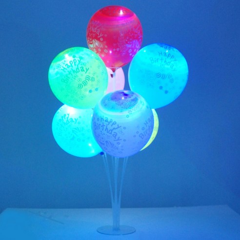 LED 풍선꽂이 장식 8p 세트 70cm, 생일, 1세트