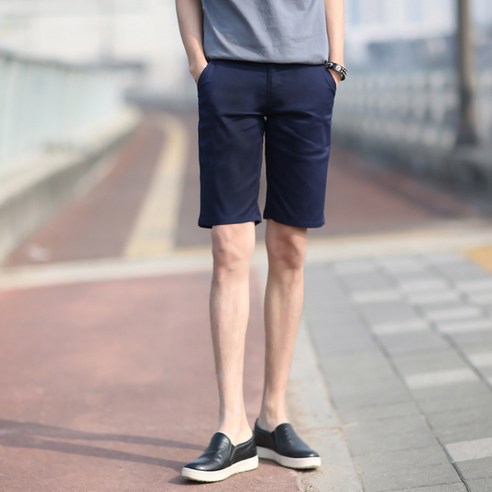 플레이즈 남성용 기본베이직 면반바지