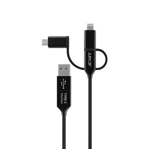 주파집 6in1 멀티 PD타입 60W 고속충전케이블 2m, 블랙, 1개
