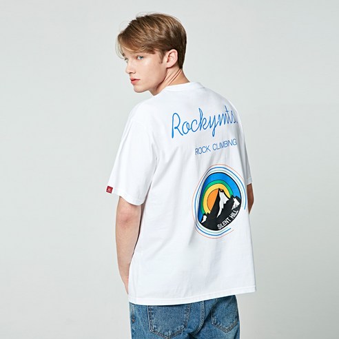 앨빈클로 로키 마운틴 캠핑 오버핏 반팔티 AST3068
