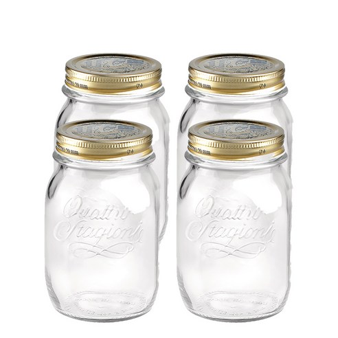 보르미올리 콰트로 스타지오니 자 글라스 용기, 500ml, 4개