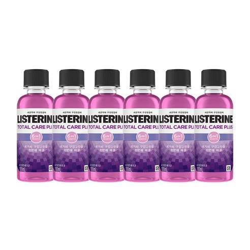 리스테린 토탈케어 플러스 구강청결제, 100ml, 6개