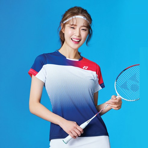 요넥스 여성용 라운드 반팔 티셔츠 201TS006F