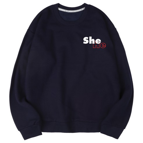 벤힛 HE SHE 커플 특양면 맨투맨