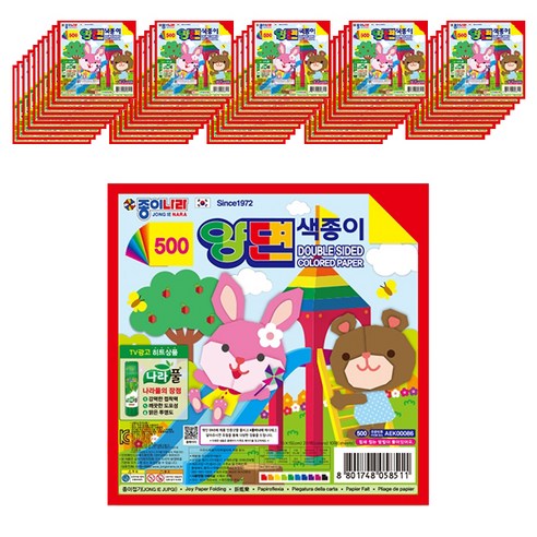 종이나라 양면 색종이 500, 10색, 50개