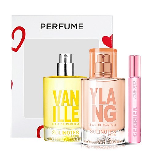 솔리노트 일랑 오 드 퍼퓸 50ml + 바닐라 테스터 오 드 퍼퓸 50ml + 체리시에 롤온 오 드 퍼퓸 10ml + 세트박스, 1세트