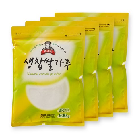 배대감 생 찹쌀가루, 500g, 4개