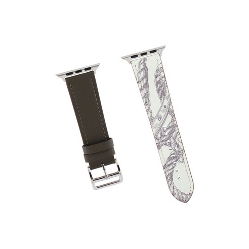 비쉐르 애플워치 3/4/5 로프픽 레더 밴드 (42/44mm 호환 가능), 카키, 1세트