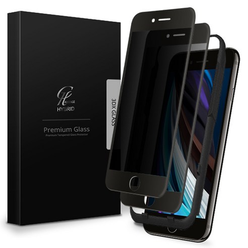 챌린지하이브리드 사생활 프라이버시 3DF 풀커버 강화유리 휴대폰액정보호필름 2p, 2개
