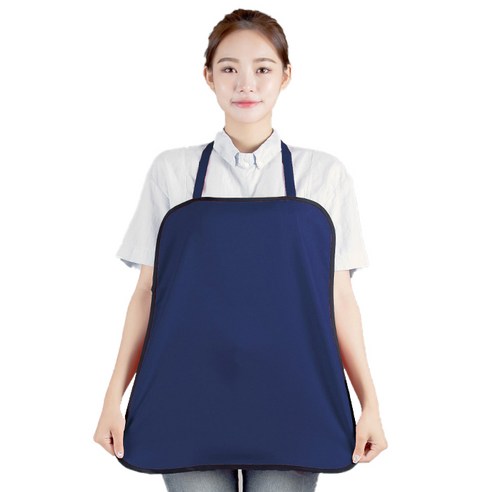 손님용 사각 앞치마, 네이비, 1개